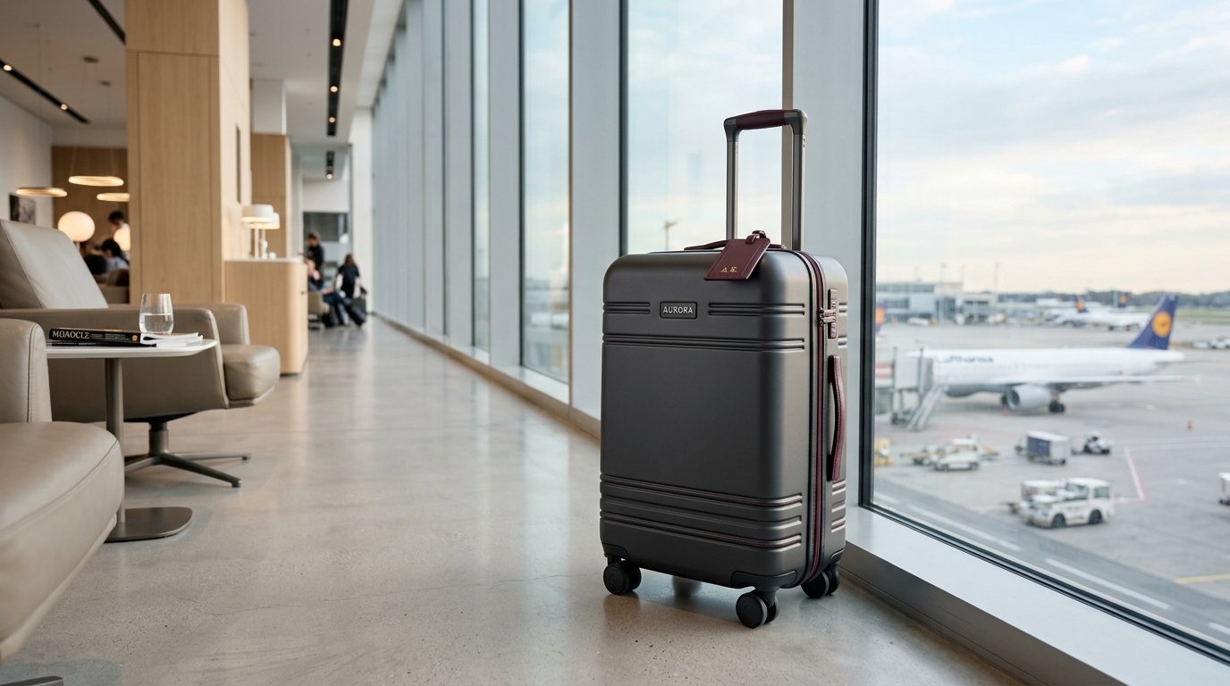 Comfey Suitcase in Airport Lounge